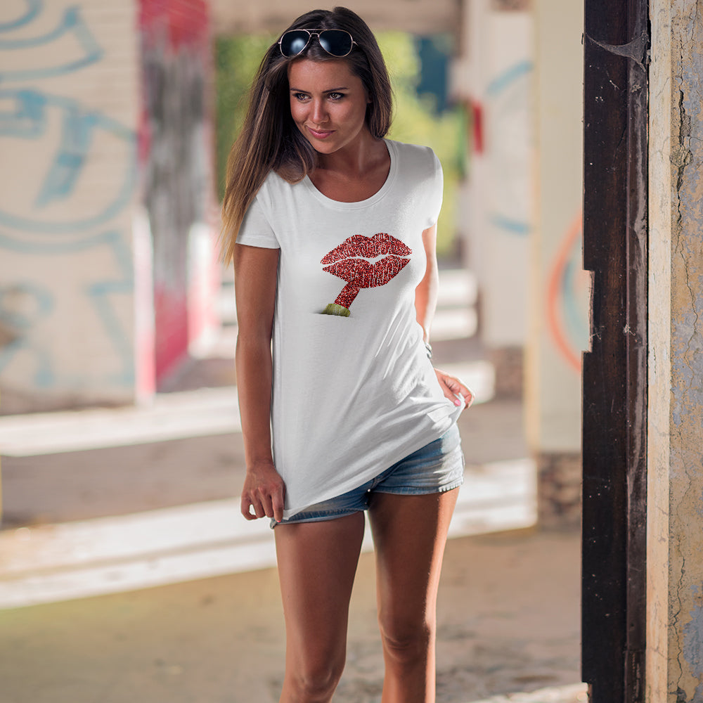 Short-Sleeve Red Lipstick Women's T-Shirt