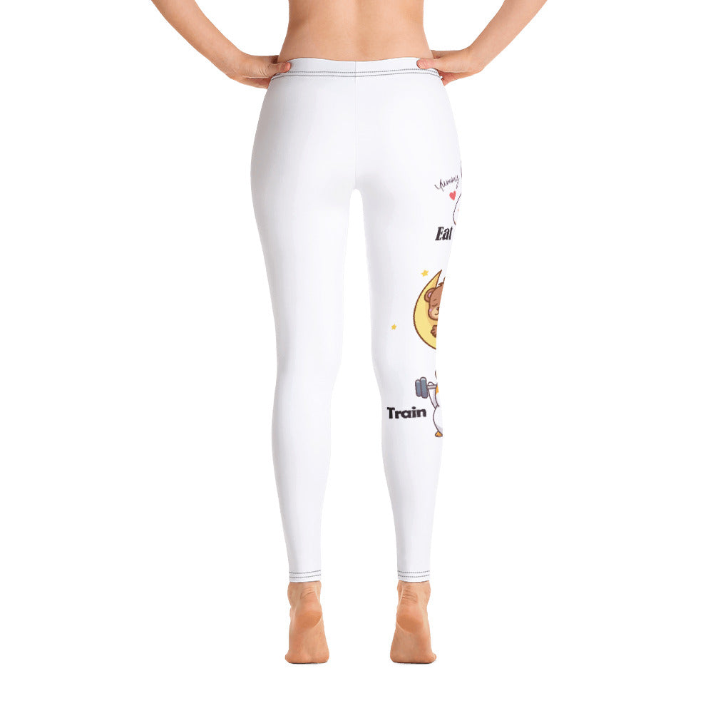 Plush Eat Sleep Train Sport Leggings