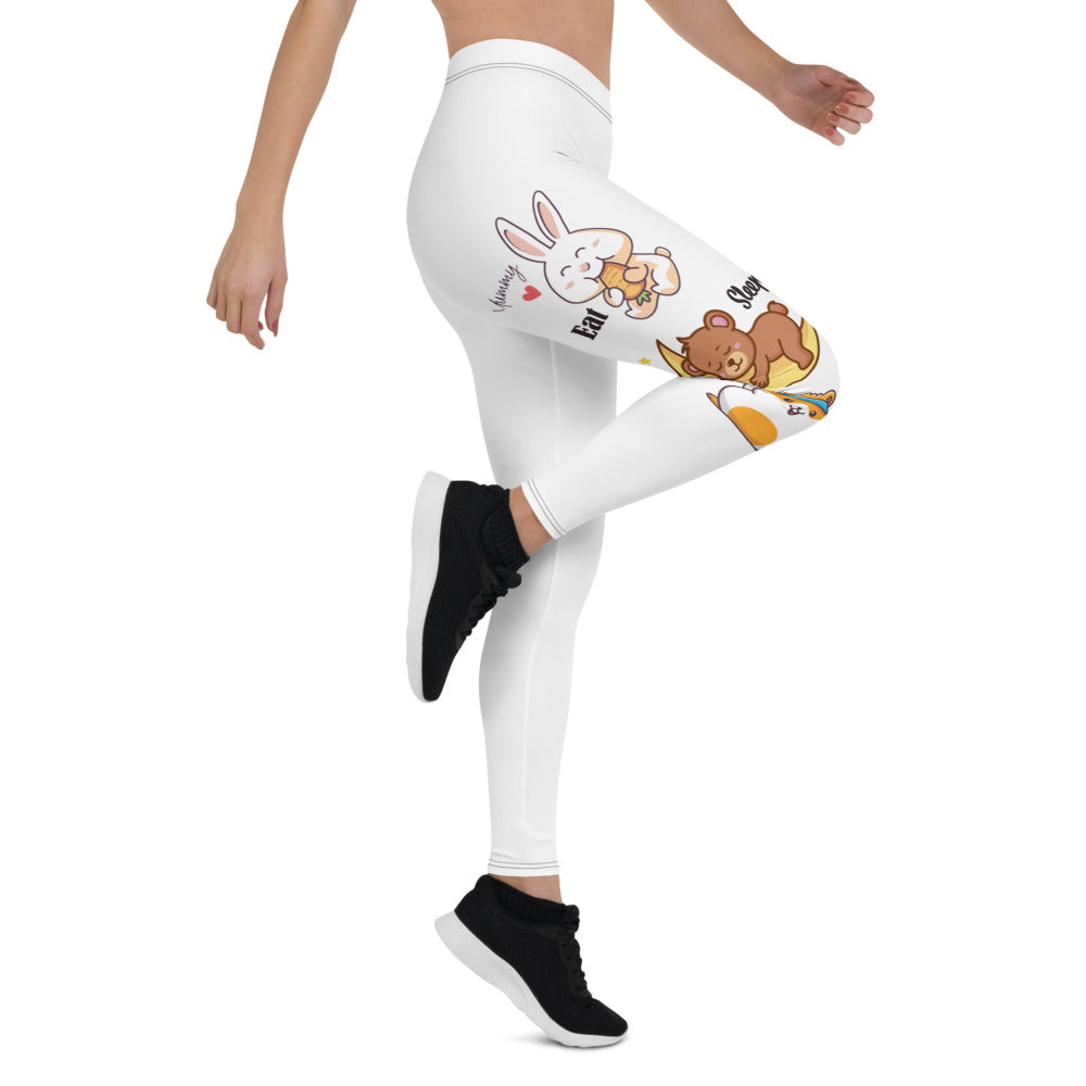 Plush Eat Sleep Train Sport Leggings