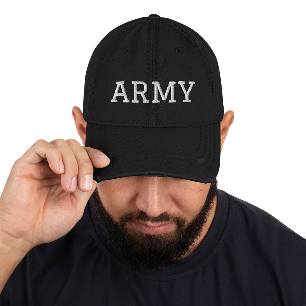 Distressed ARMY Cap.