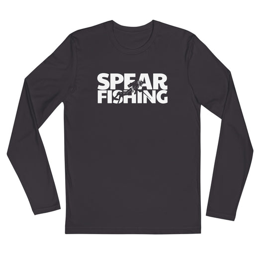 Spearfishing Graphic Long Sleeve Fitted T-Shirt