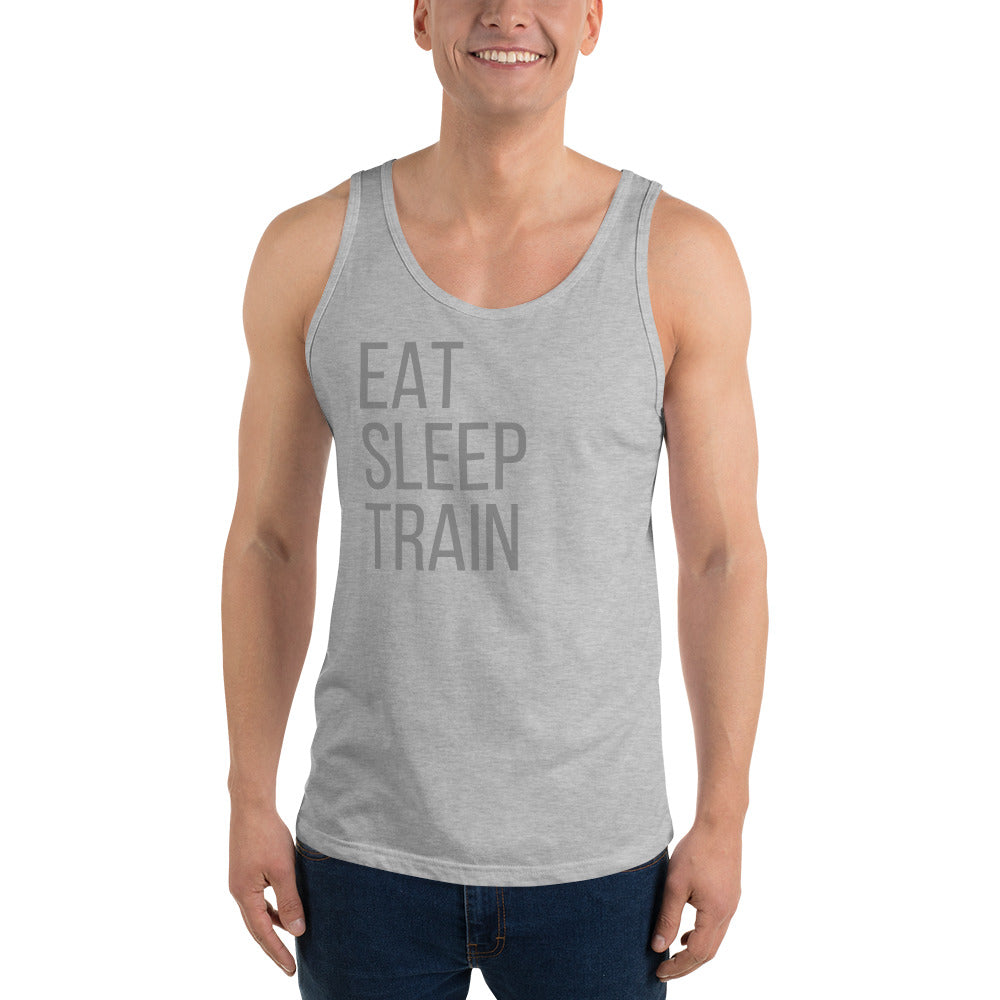 EAT SLEEP TRAIN Unisex Tank Top