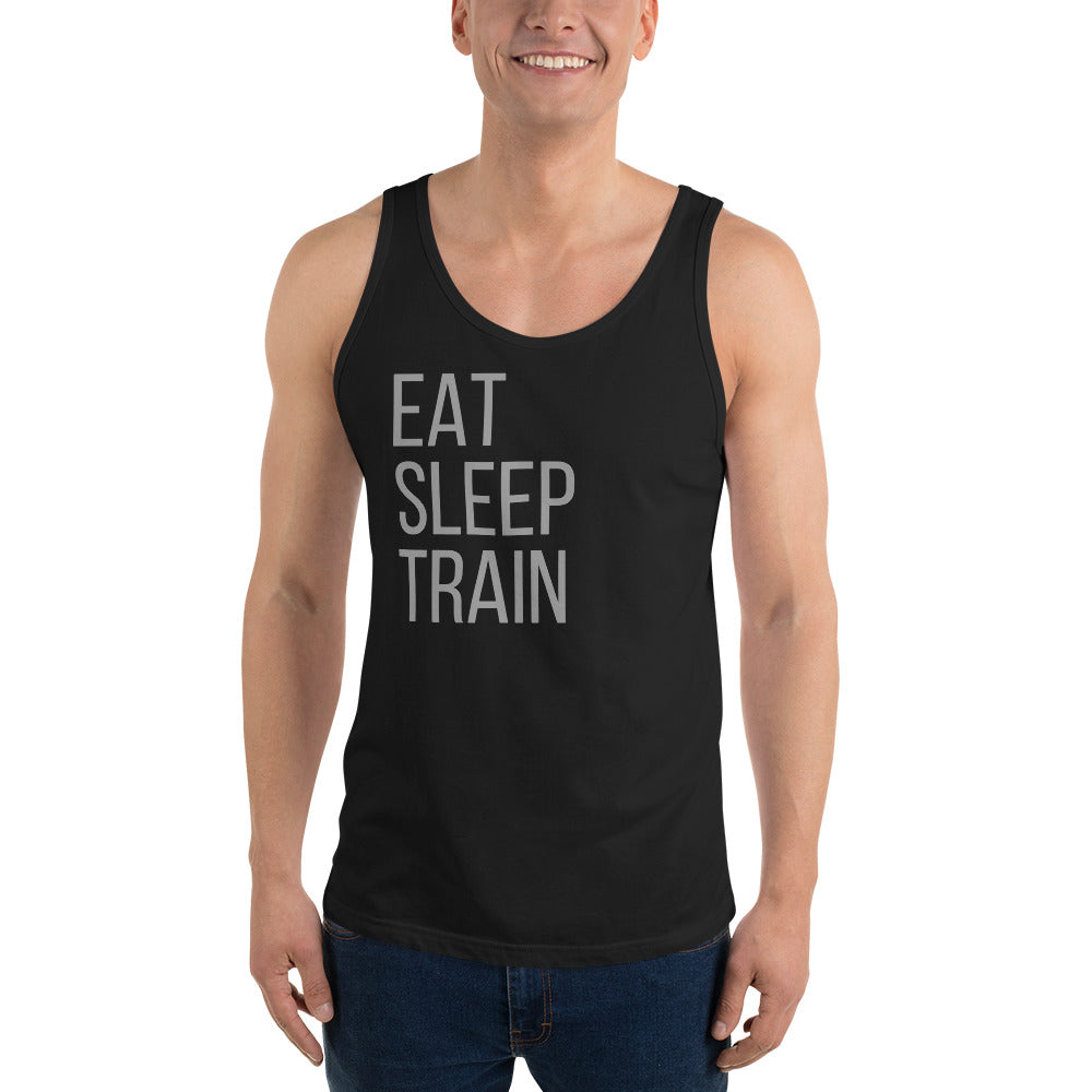 EAT SLEEP TRAIN Unisex Tank Top