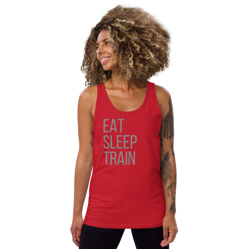 EAT SLEEP TRAIN Unisex Tank Top