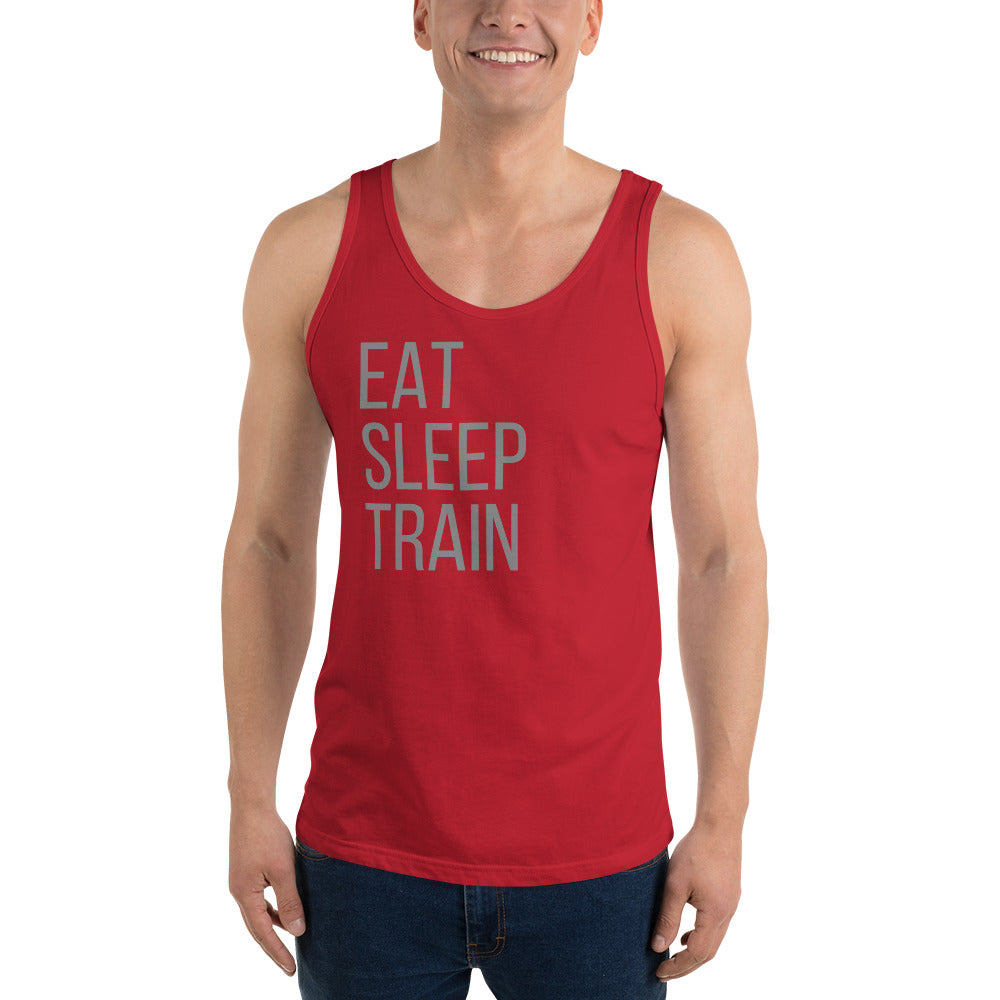 EAT SLEEP TRAIN Unisex Tank Top