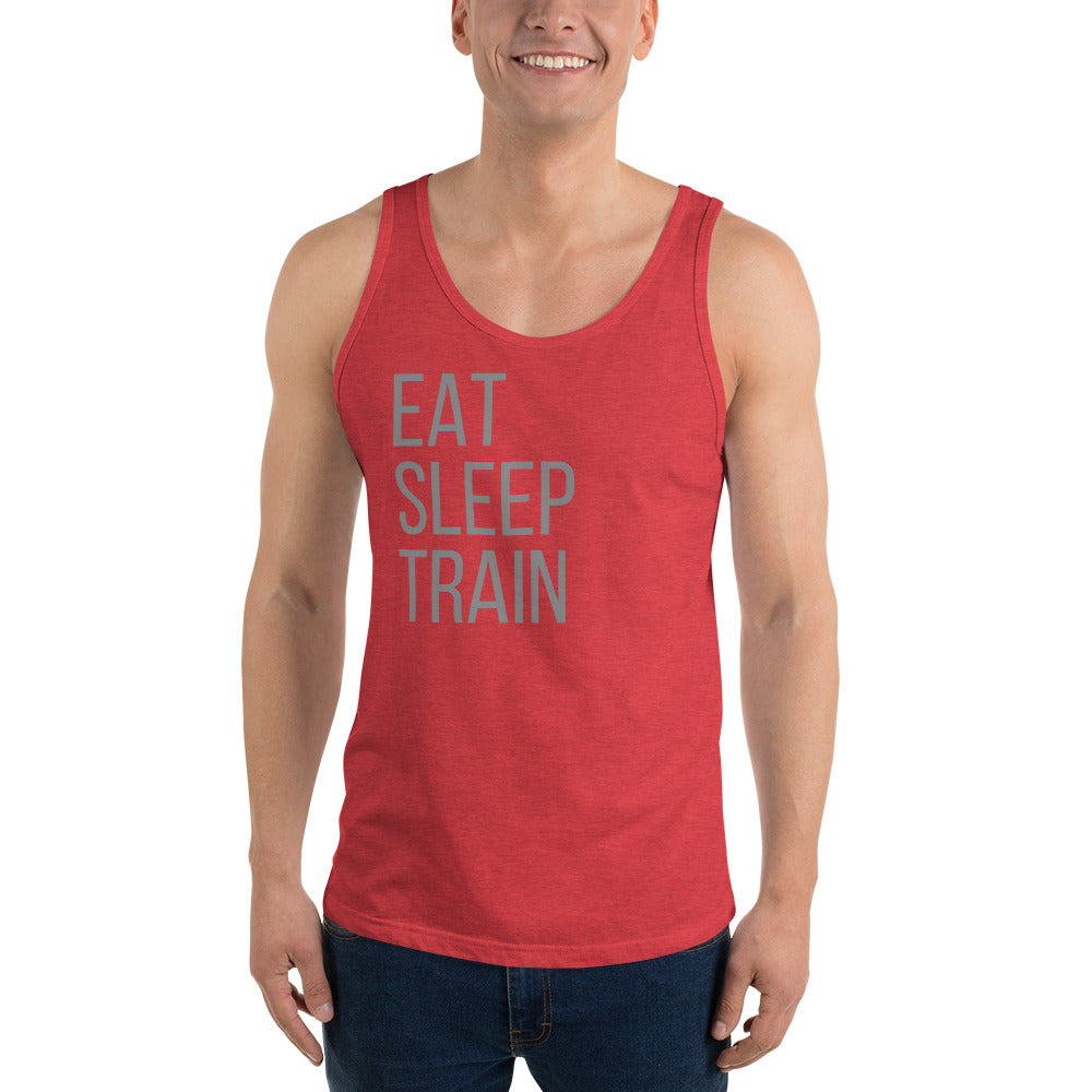 EAT SLEEP TRAIN Unisex Tank Top