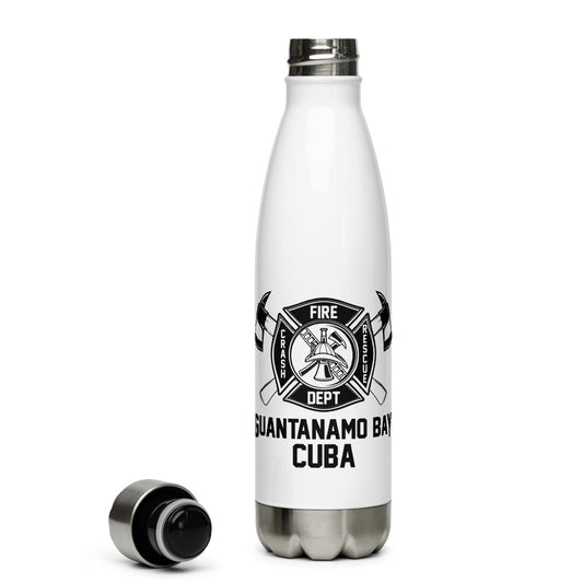 Guantanamo Bay, Cuba Fire Department & Crash Crew Graphic Stainless Steel Water Bottle