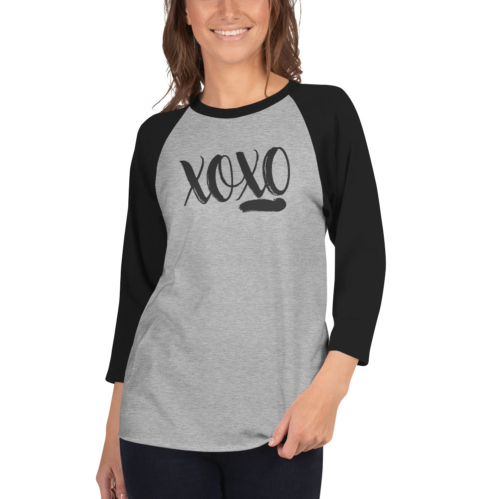 XOXO Women's 3/4 Sleeve Raglan Shirt