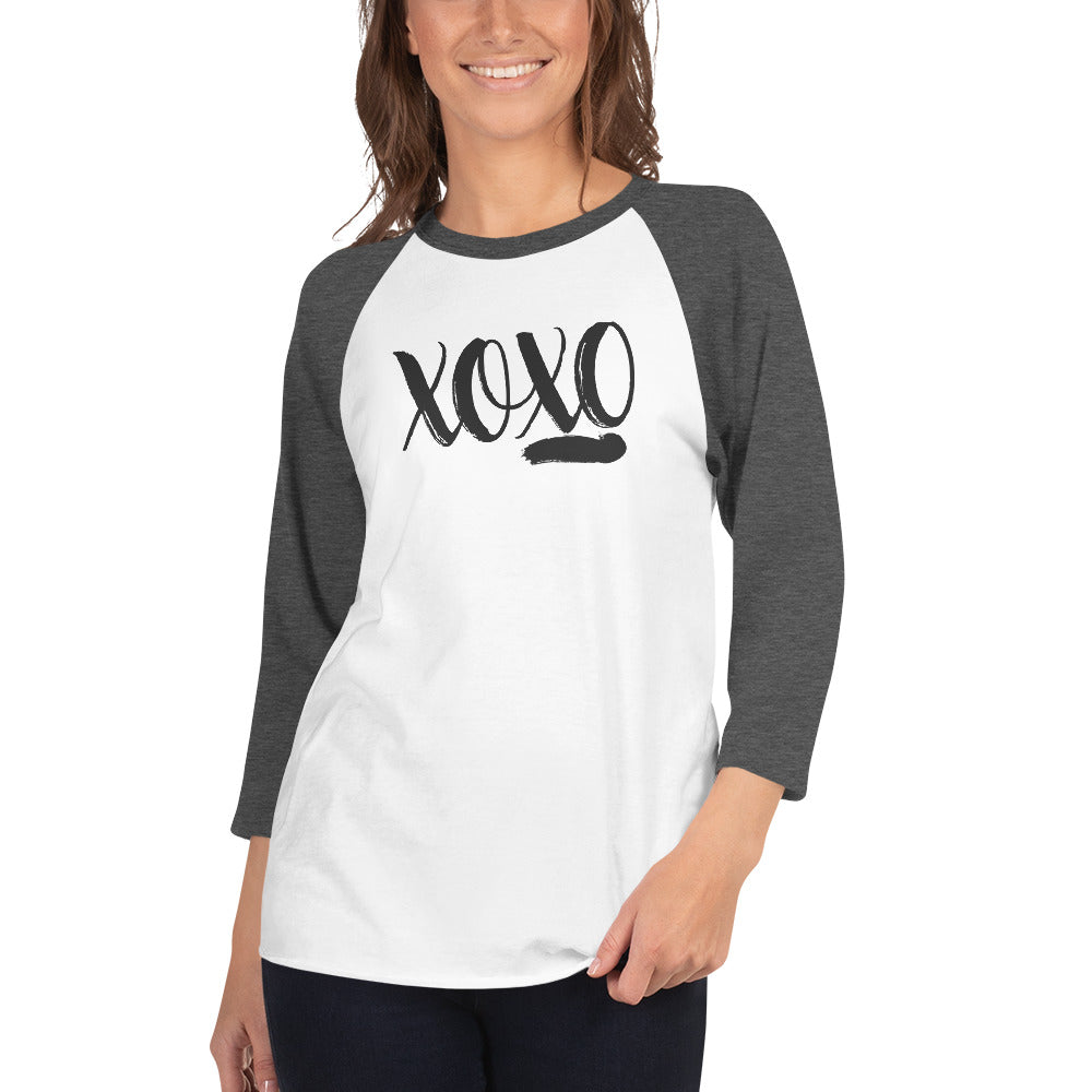 XOXO Women's 3/4 Sleeve Raglan Shirt