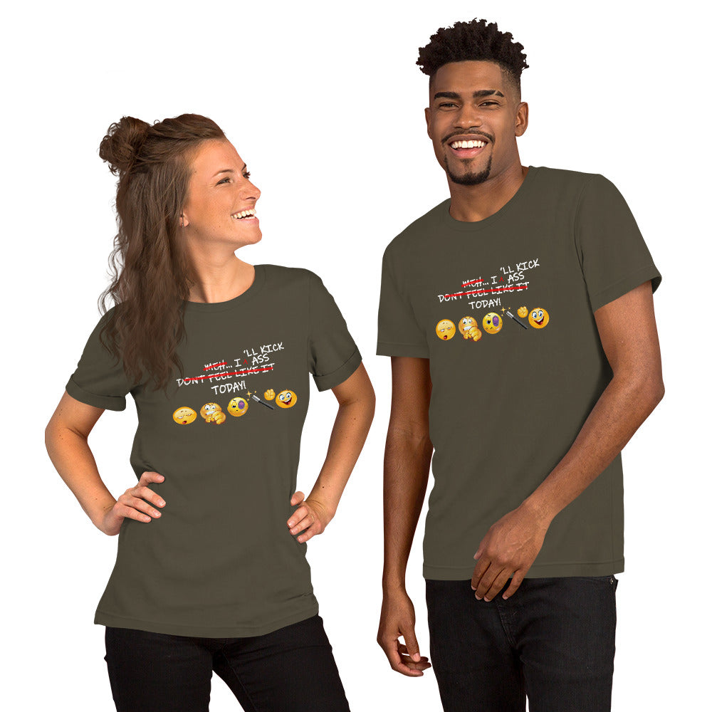 Unisex, I'll Kick Ass Today Emoji - Graphic T-Shirt