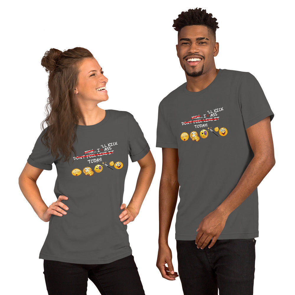 Unisex, I'll Kick Ass Today Emoji - Graphic T-Shirt