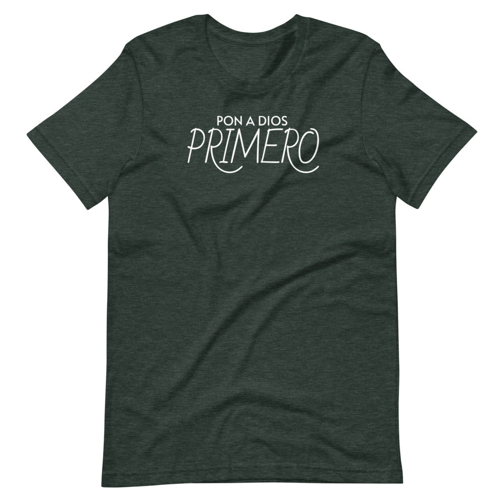 PON A DIOS PRIMERO Graphic Short-Sleeve T-Shirt