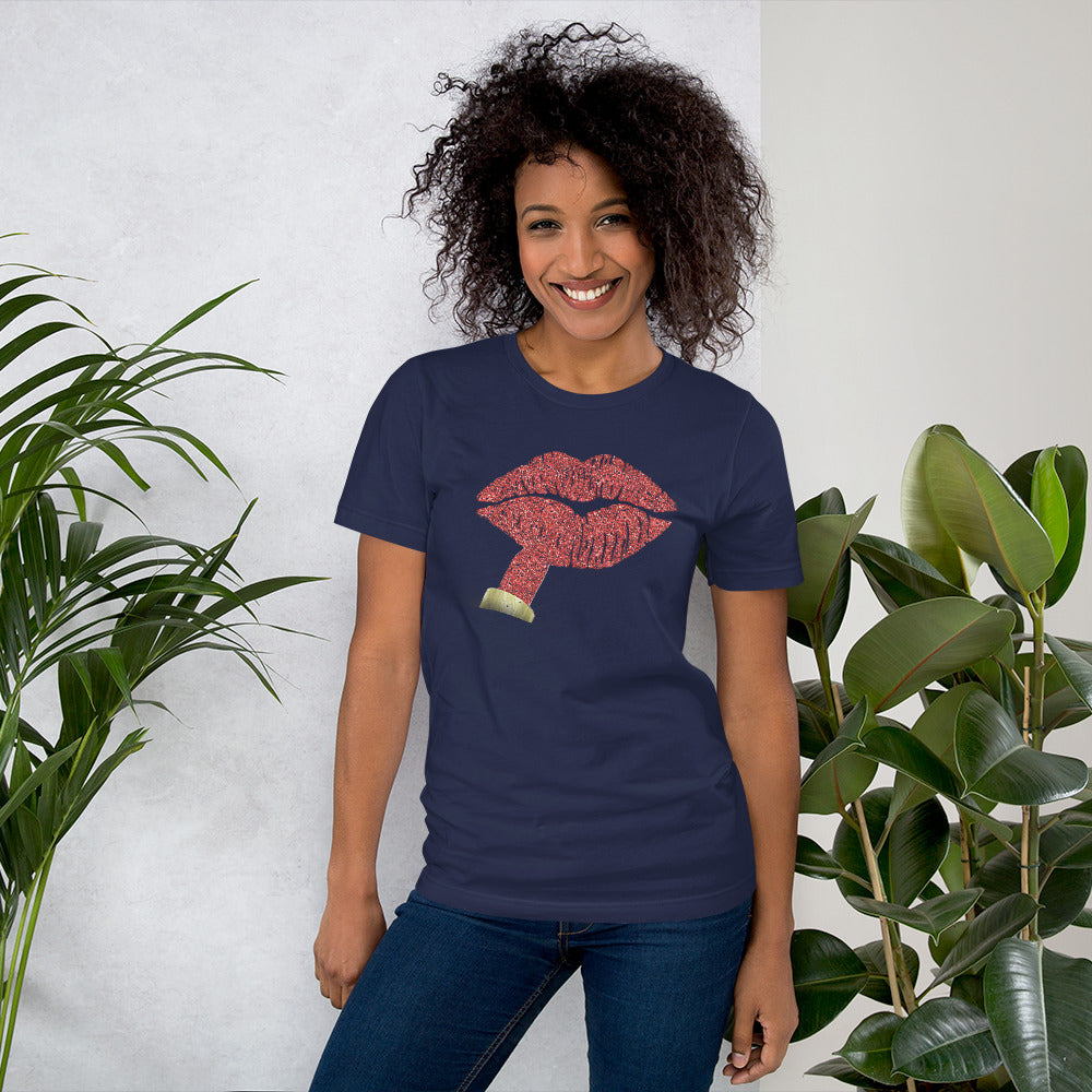 Short-Sleeve Red Lipstick Women's T-Shirt