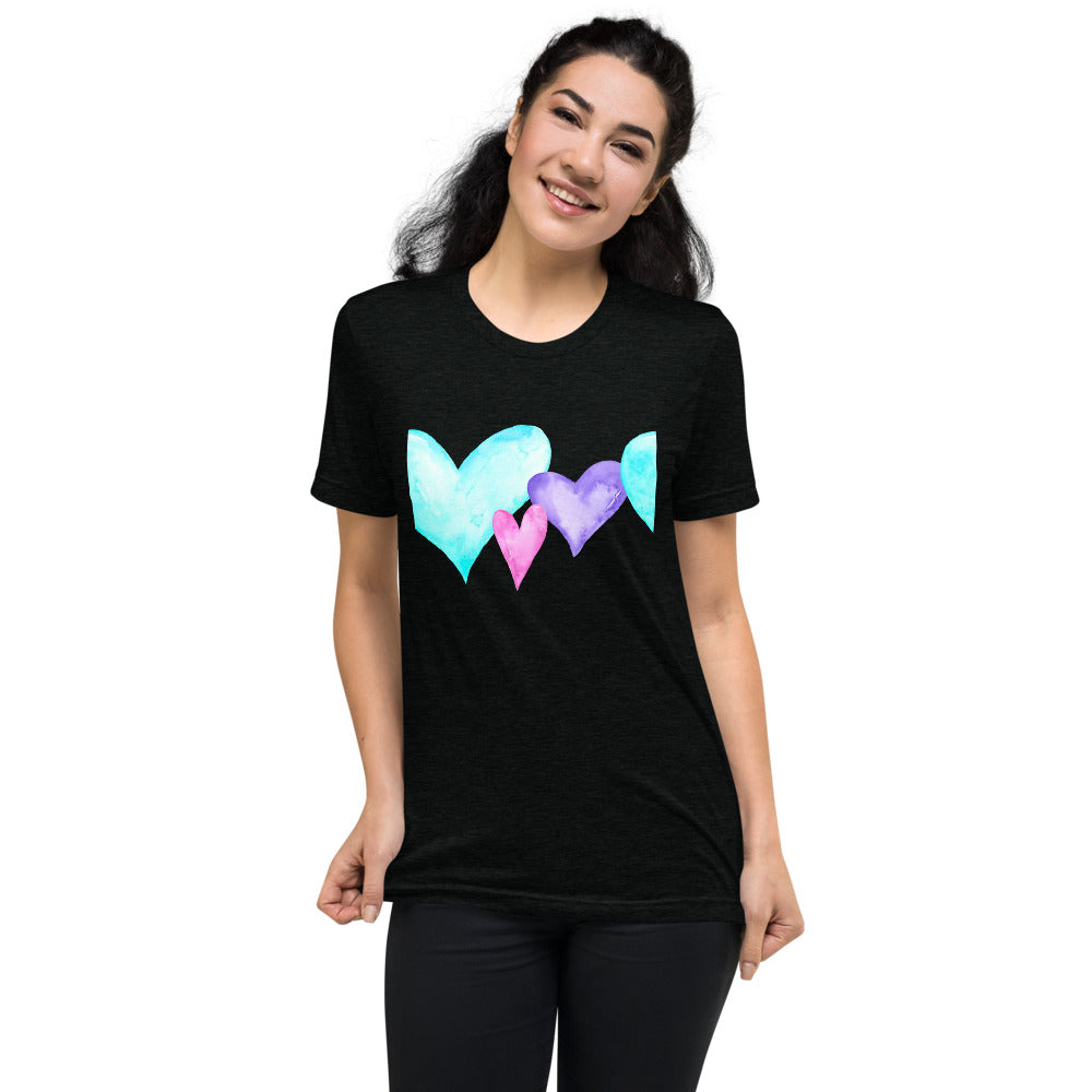 Couples Valentine's Hearts Short Sleeve T-shirt