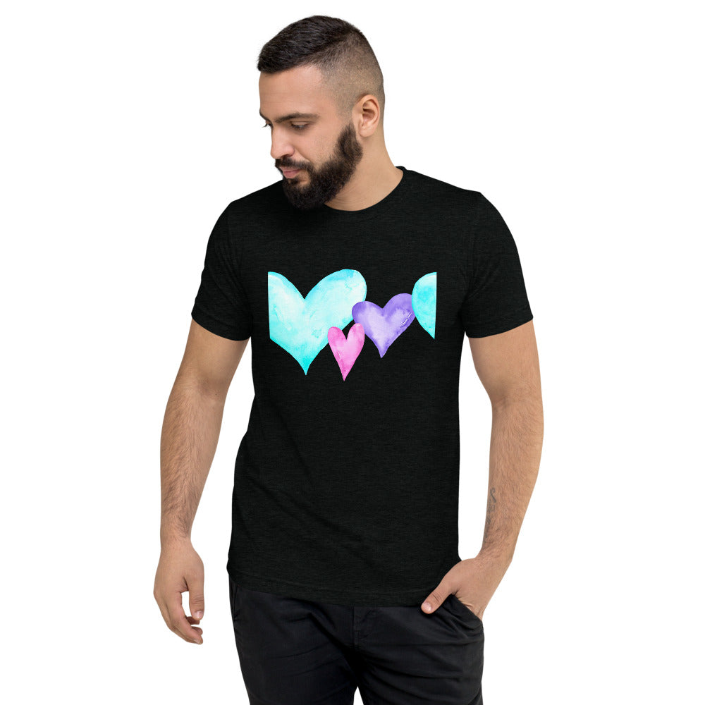 Couples Valentine's Hearts Short Sleeve T-shirt