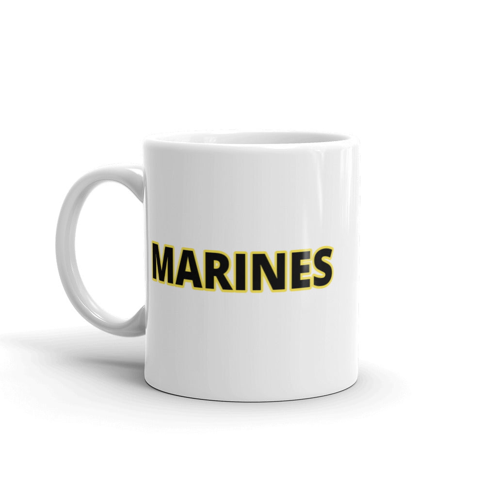 Marines White glossy mug