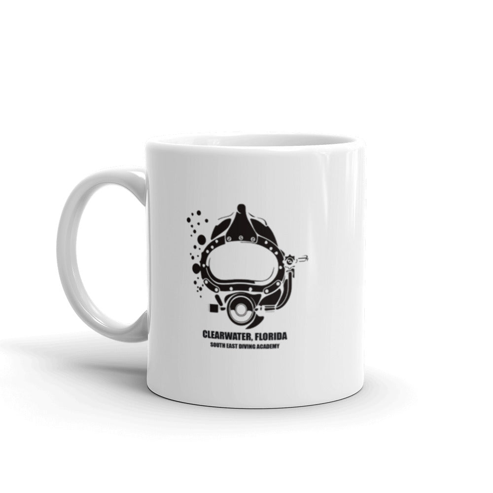 Commercial Diver Graphic White Glossy Mug