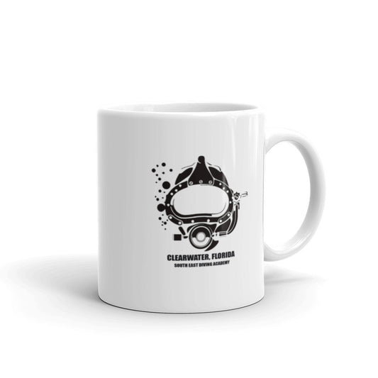 Commercial Diver Graphic White Glossy Mug